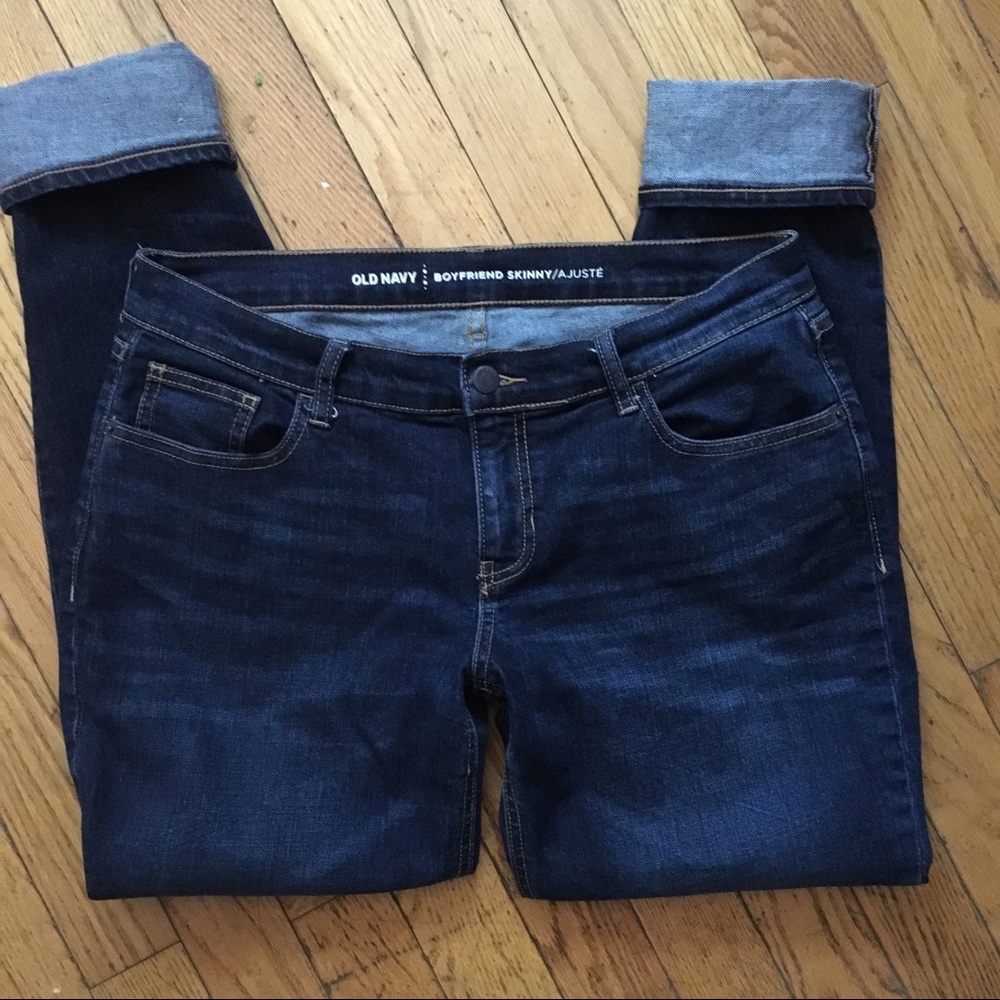 Old Navy Boyfriend skinny jeans crop sz 8